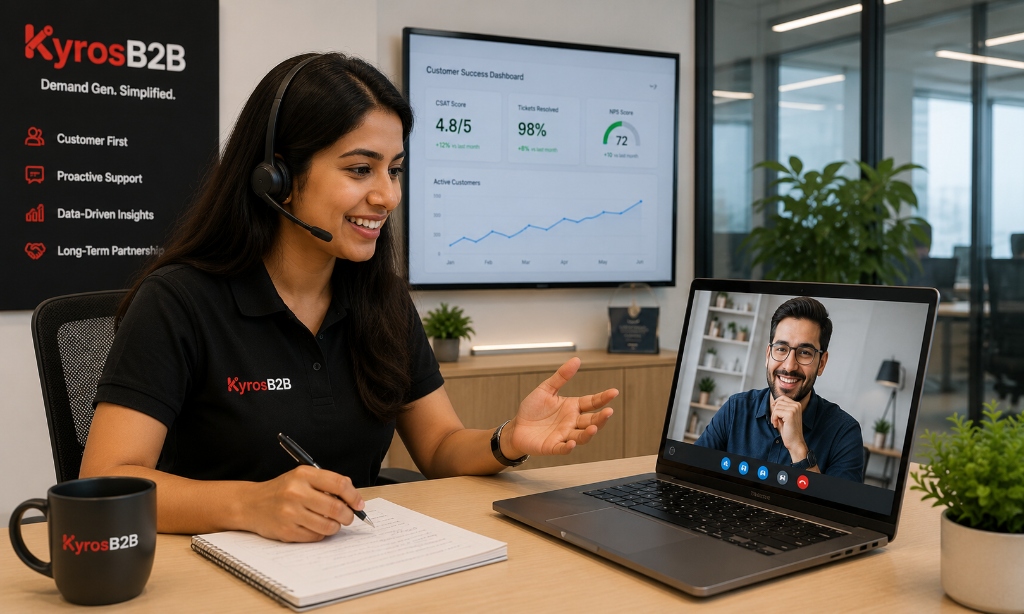 Customer success specialist assisting client